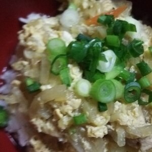 麺つゆと醤油で親子丼